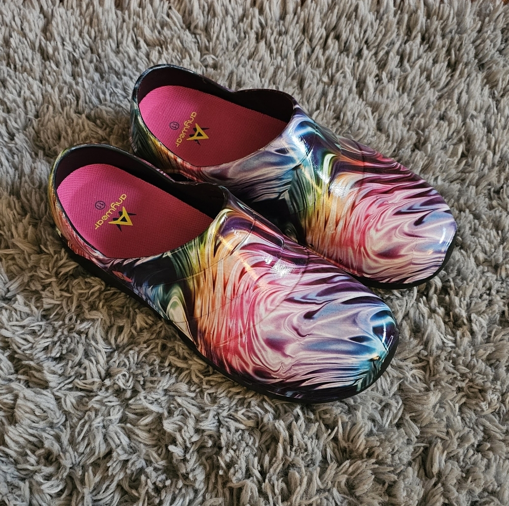 Nursing Clogs Multi Color Rainbow